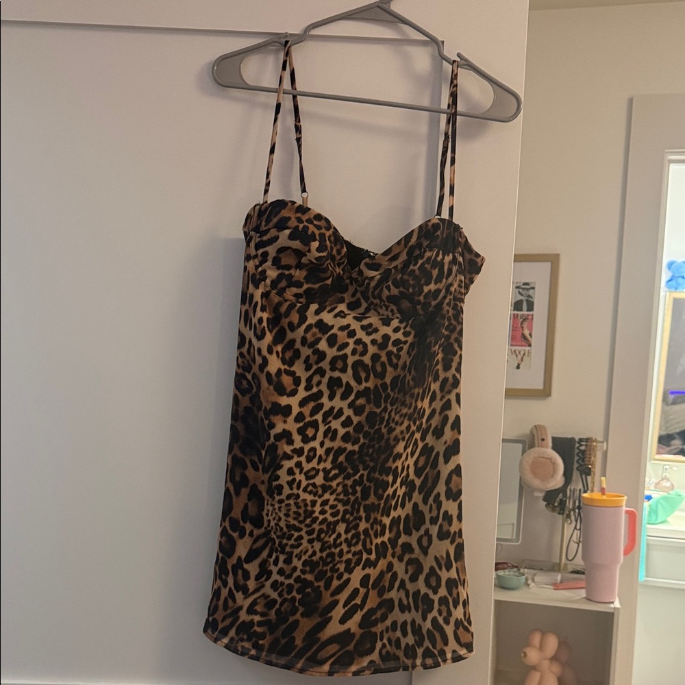 White Fox Boutique Leopard Print Mini Dress